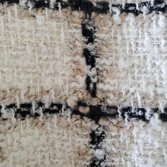 Anine Bing The Becky Tweed Cream Check Tailored High Waist Wool-Blend Shorts NWT - Picture 10 of 15